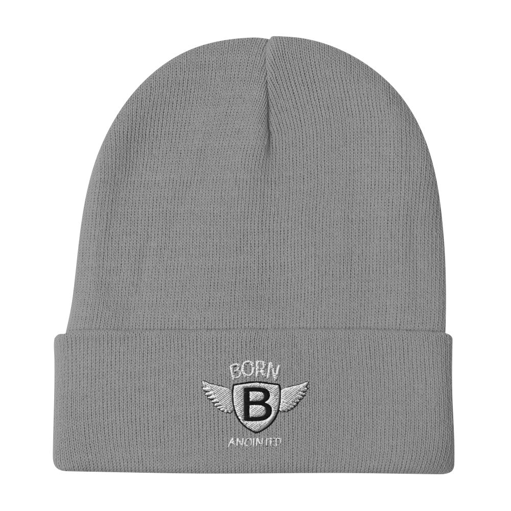 Born Anointed "Fly Angel" Blk Embroidered Beanie