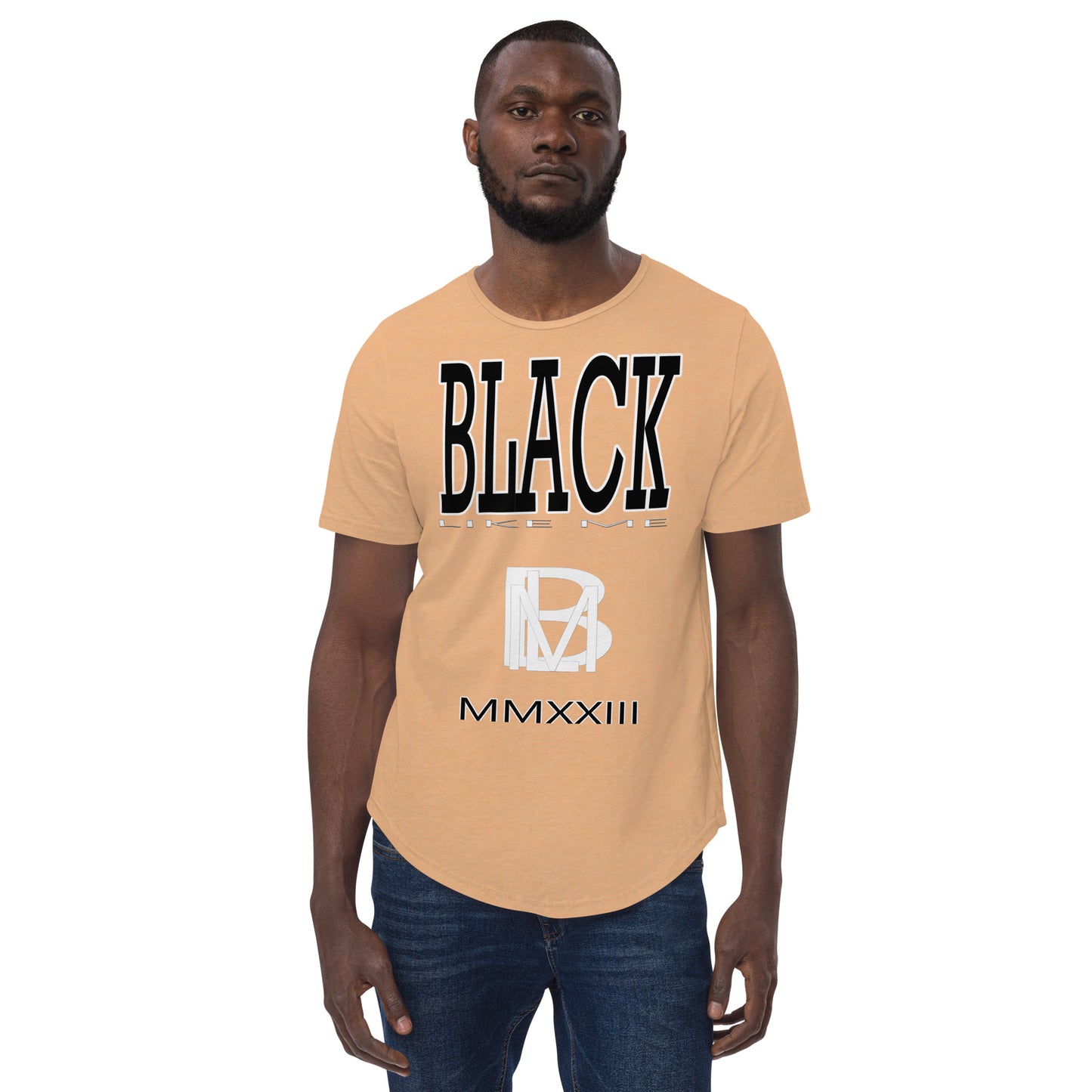 Black Like Me "Elite Club" Status Symbol Men's Curved Hem T-Shirt