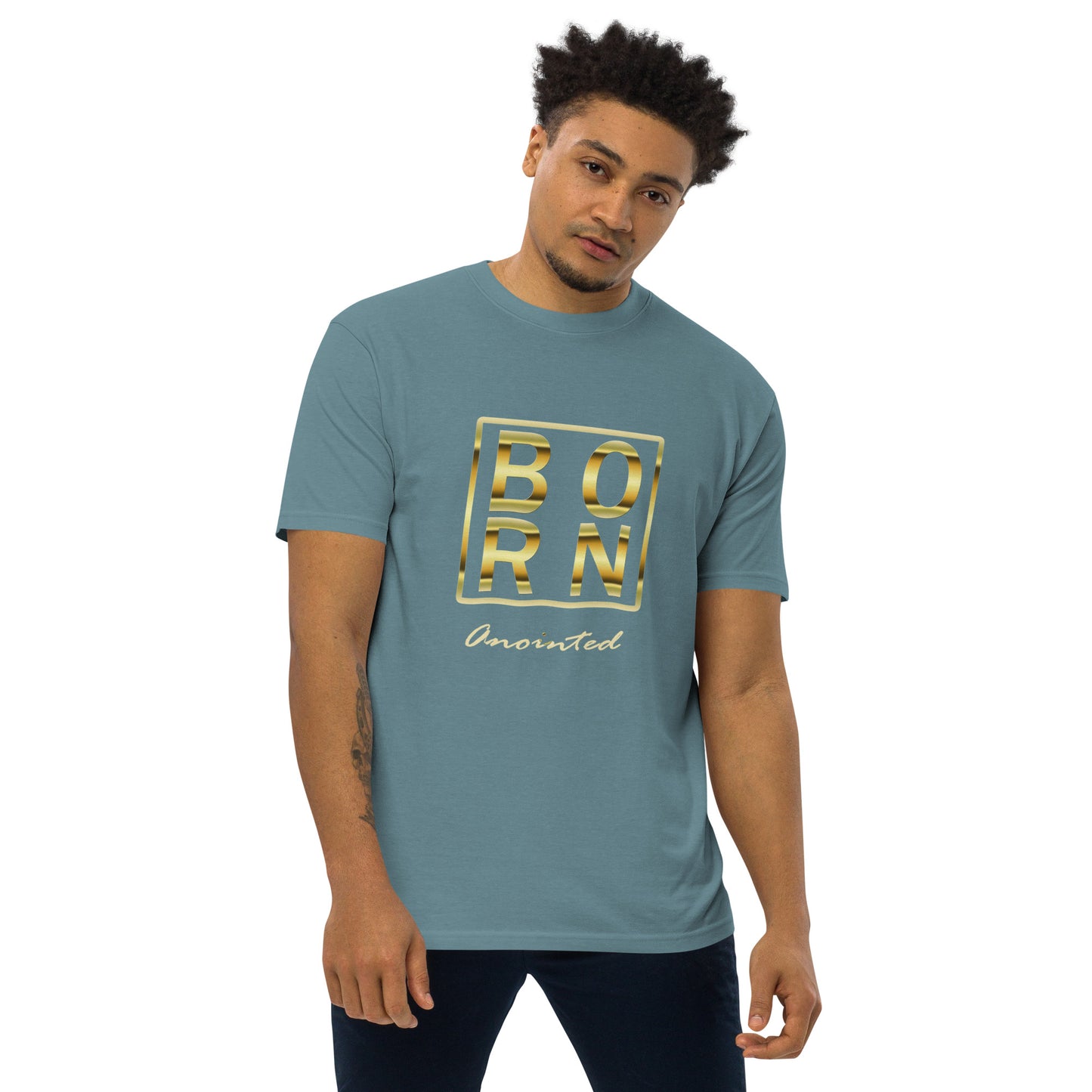 Born Anointed Men’s premium heavyweight tee