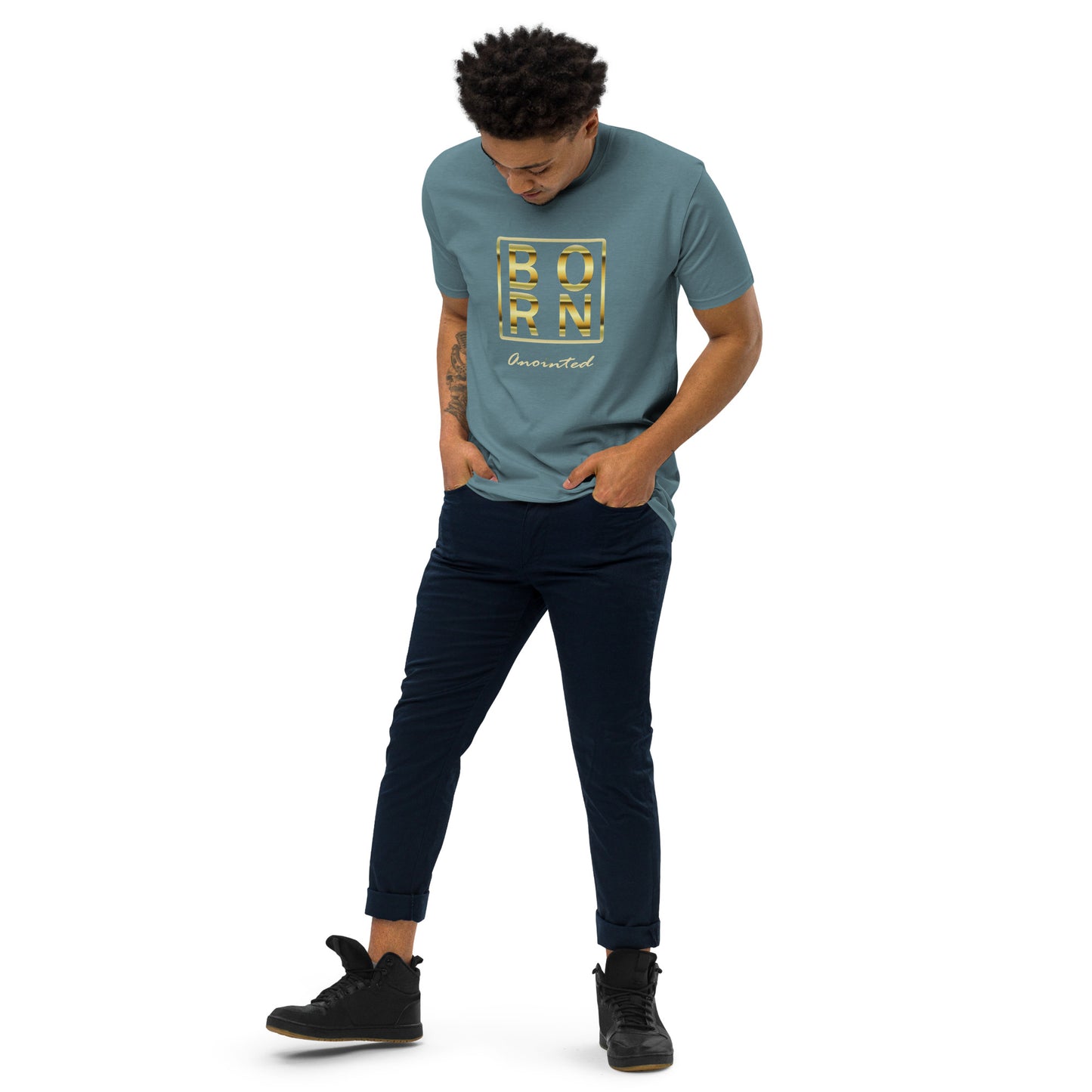 Born Anointed Men’s premium heavyweight tee