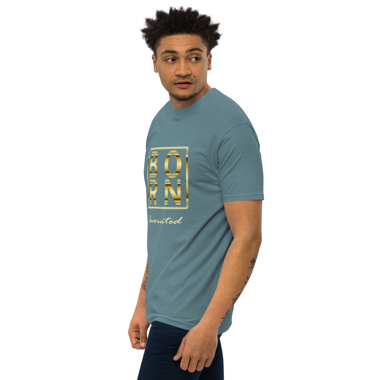 Born Anointed Men’s premium heavyweight tee