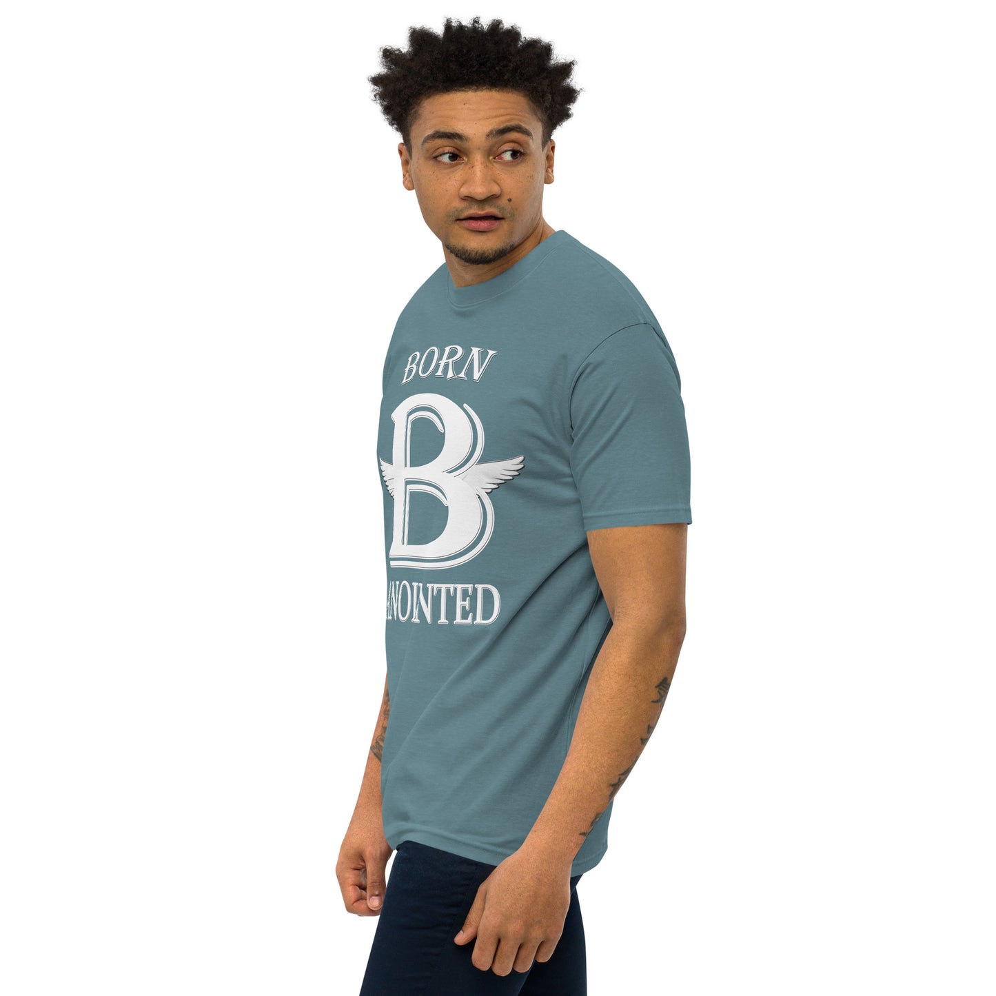 Born Anointed "Monogram" Men’s premium heavyweight tee