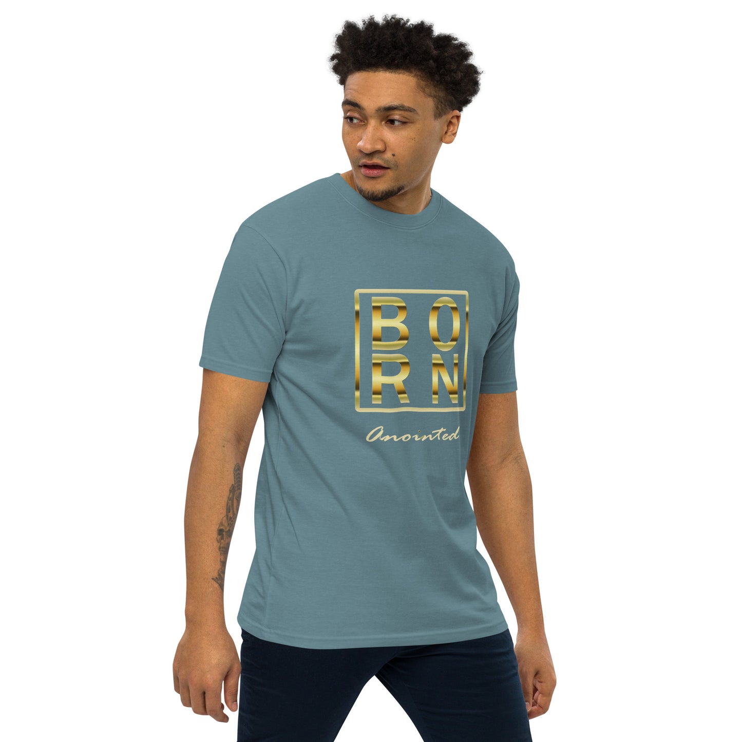 Born Anointed Men’s premium heavyweight tee