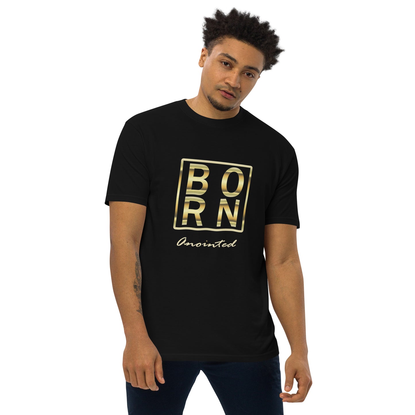 Born Anointed Men’s premium heavyweight tee