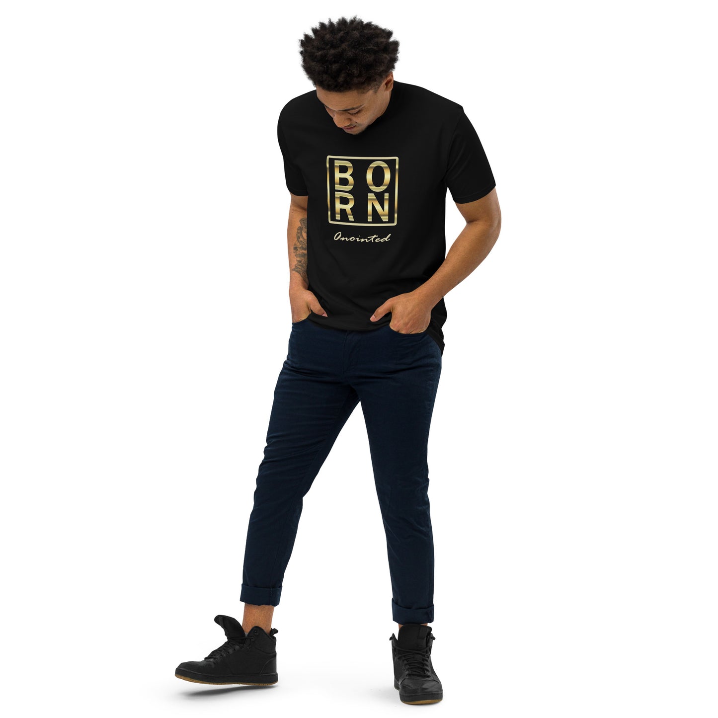 Born Anointed Men’s premium heavyweight tee