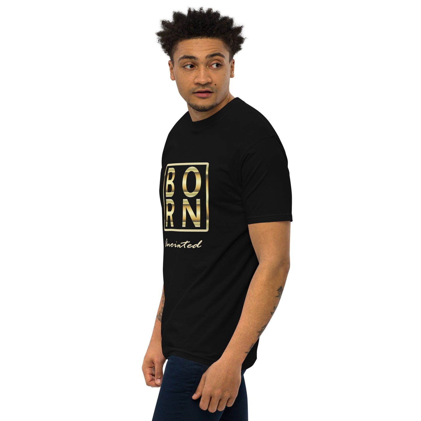 Born Anointed Men’s premium heavyweight tee