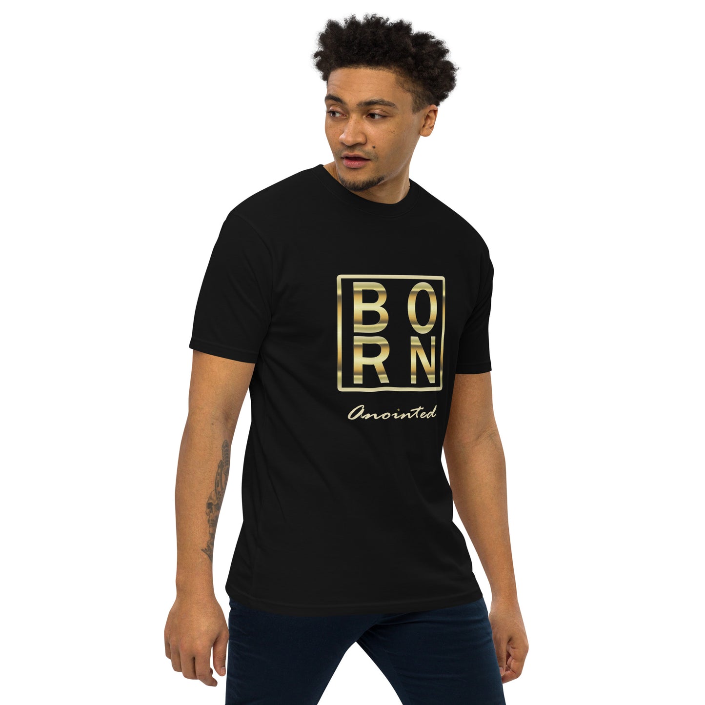 Born Anointed Men’s premium heavyweight tee