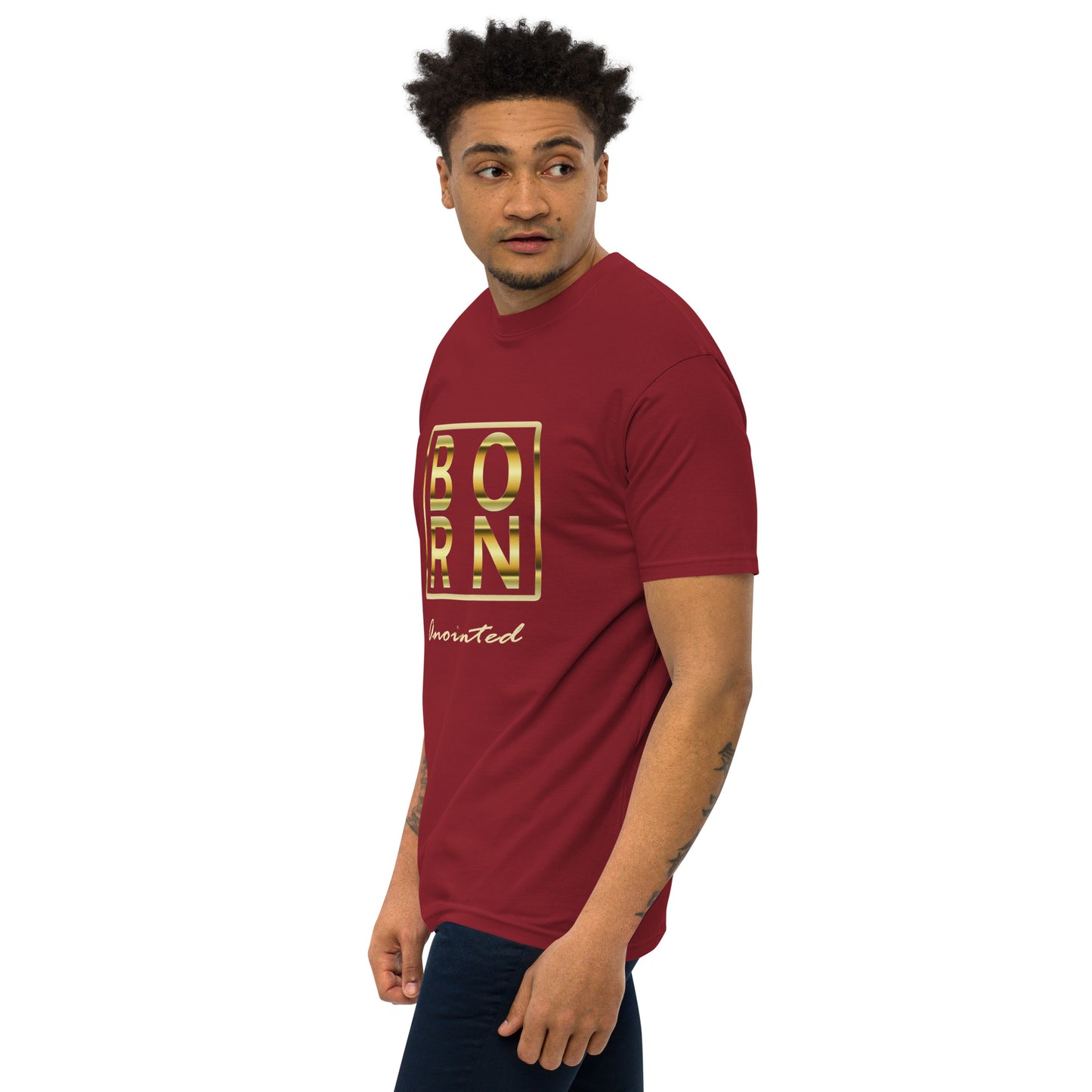 Born Anointed Men’s premium heavyweight tee