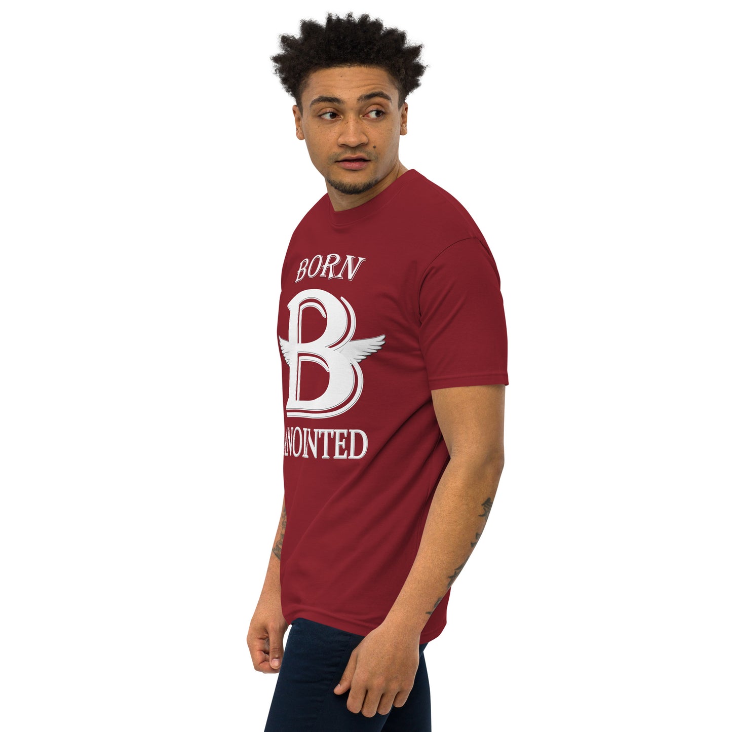 Born Anointed "Monogram" Men’s premium heavyweight tee