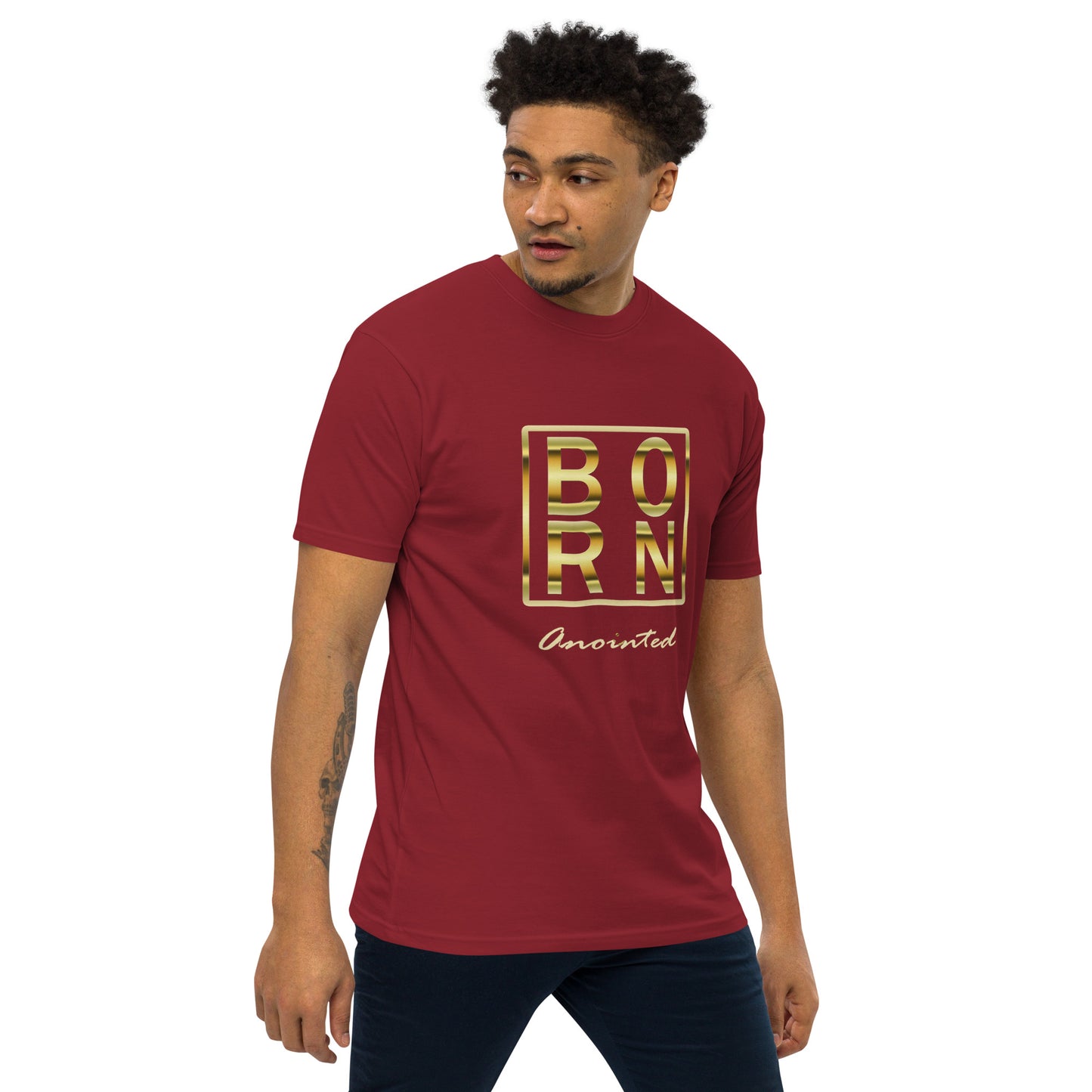 Born Anointed Men’s premium heavyweight tee