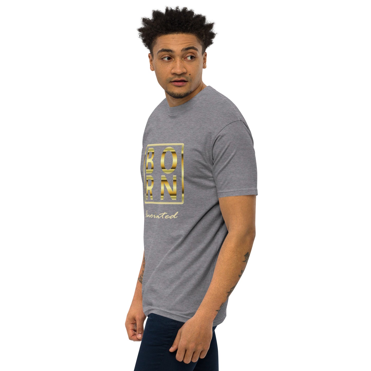 Born Anointed Men’s premium heavyweight tee