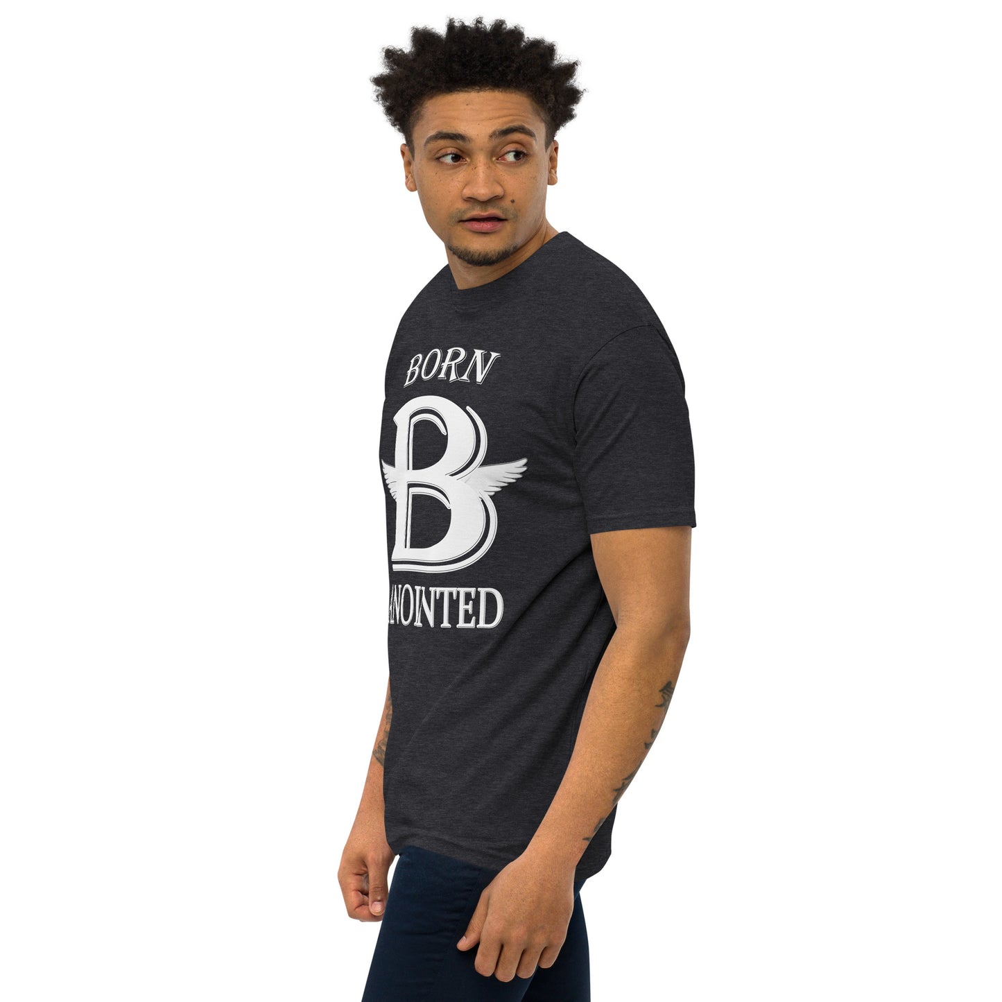 Born Anointed "Monogram" Men’s premium heavyweight tee