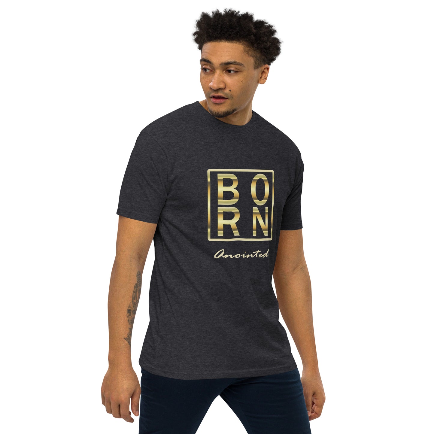 Born Anointed Men’s premium heavyweight tee