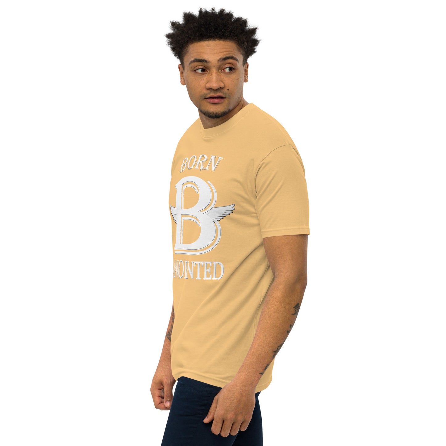 Born Anointed "Monogram" Men’s premium heavyweight tee