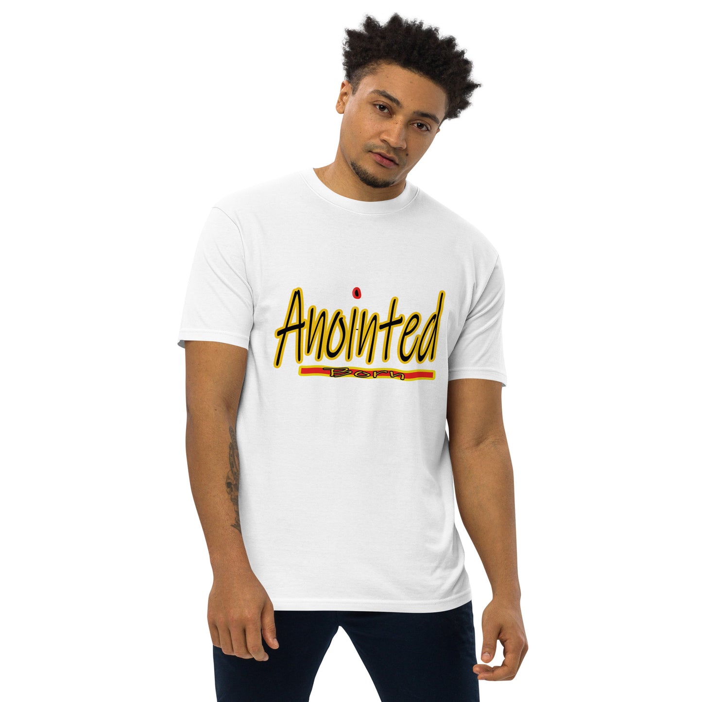 Anointed "Red Dot" Men’s premium heavyweight tee