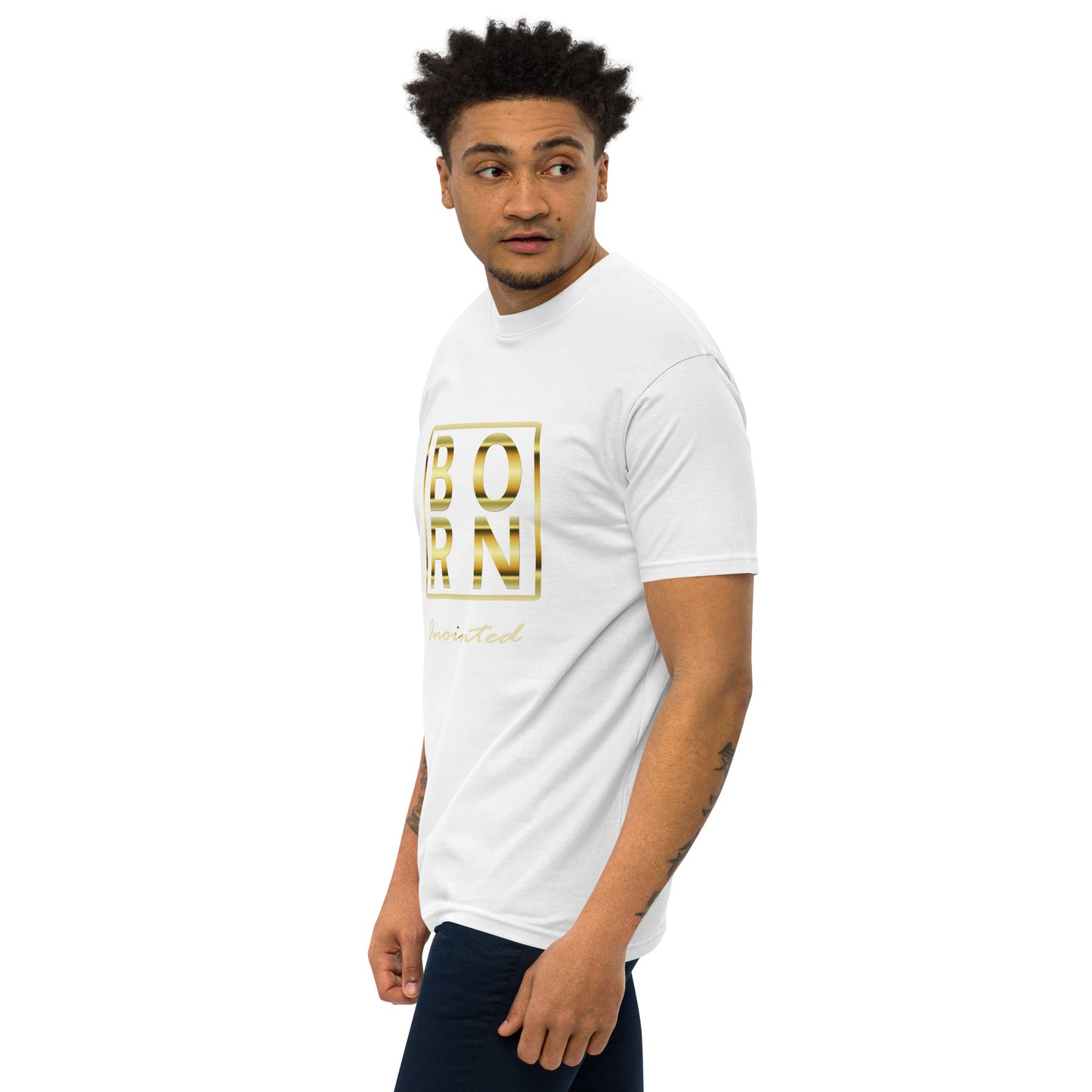 Born Anointed Men’s premium heavyweight tee