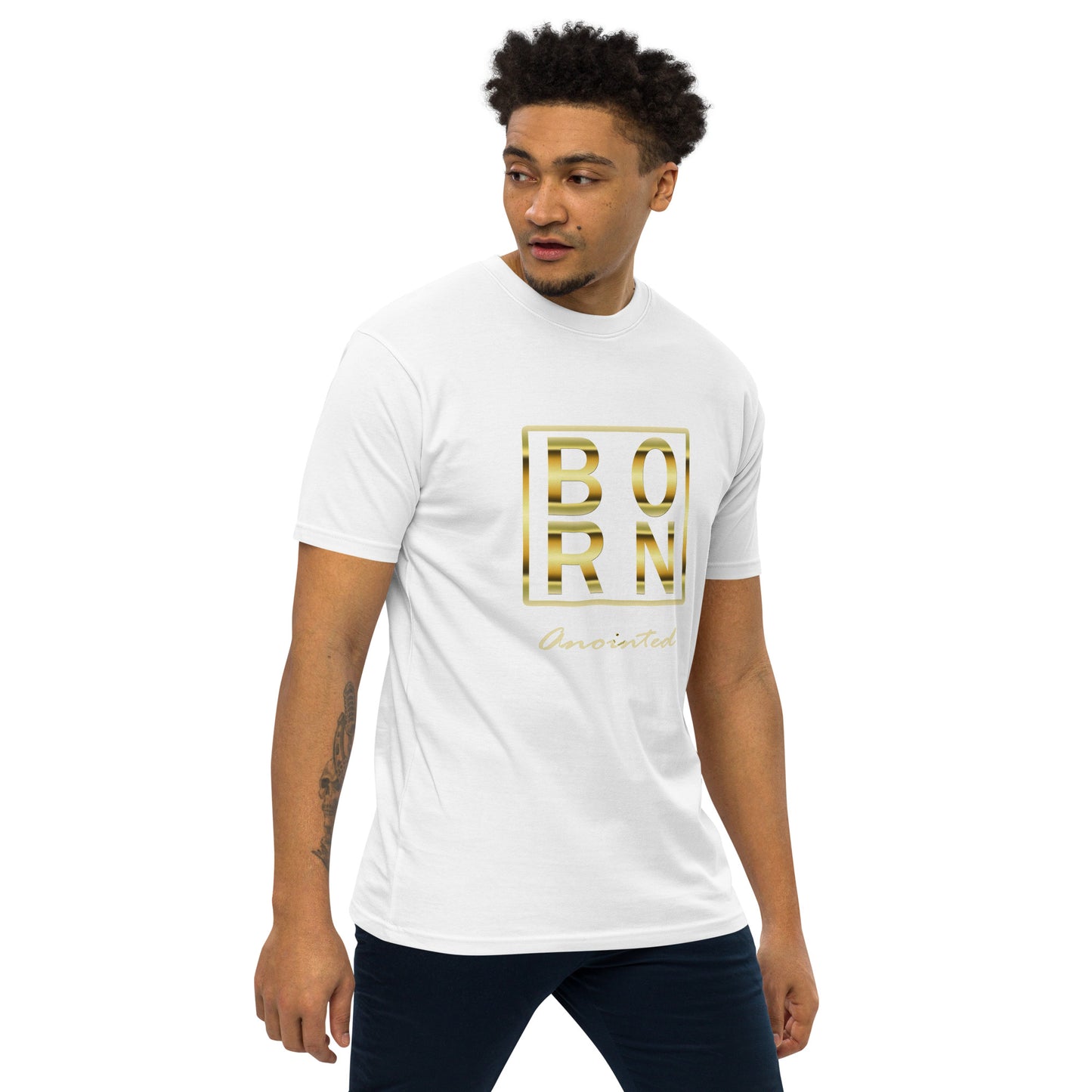 Born Anointed Men’s premium heavyweight tee