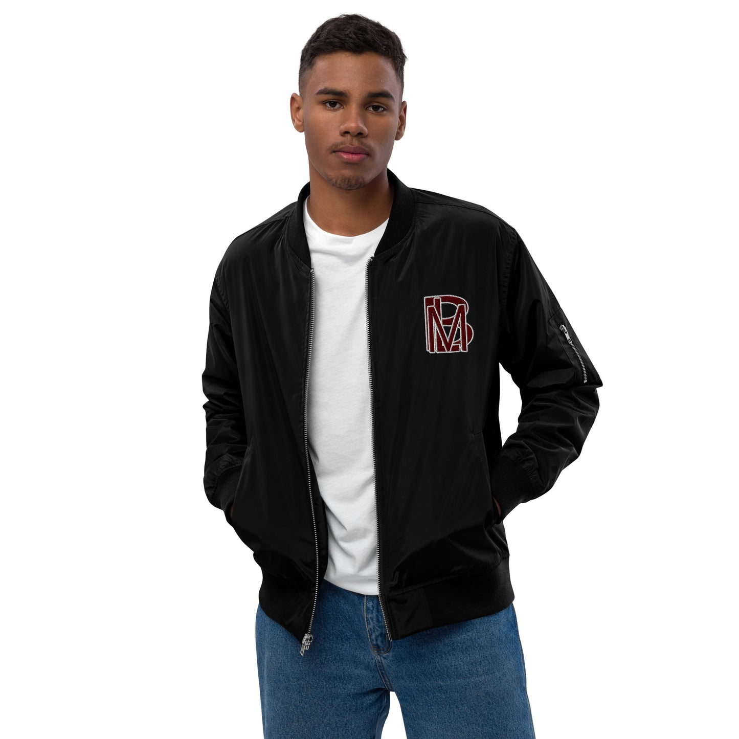 Black Like Me "U.S. Maroon" Premium recycled bomber jacket