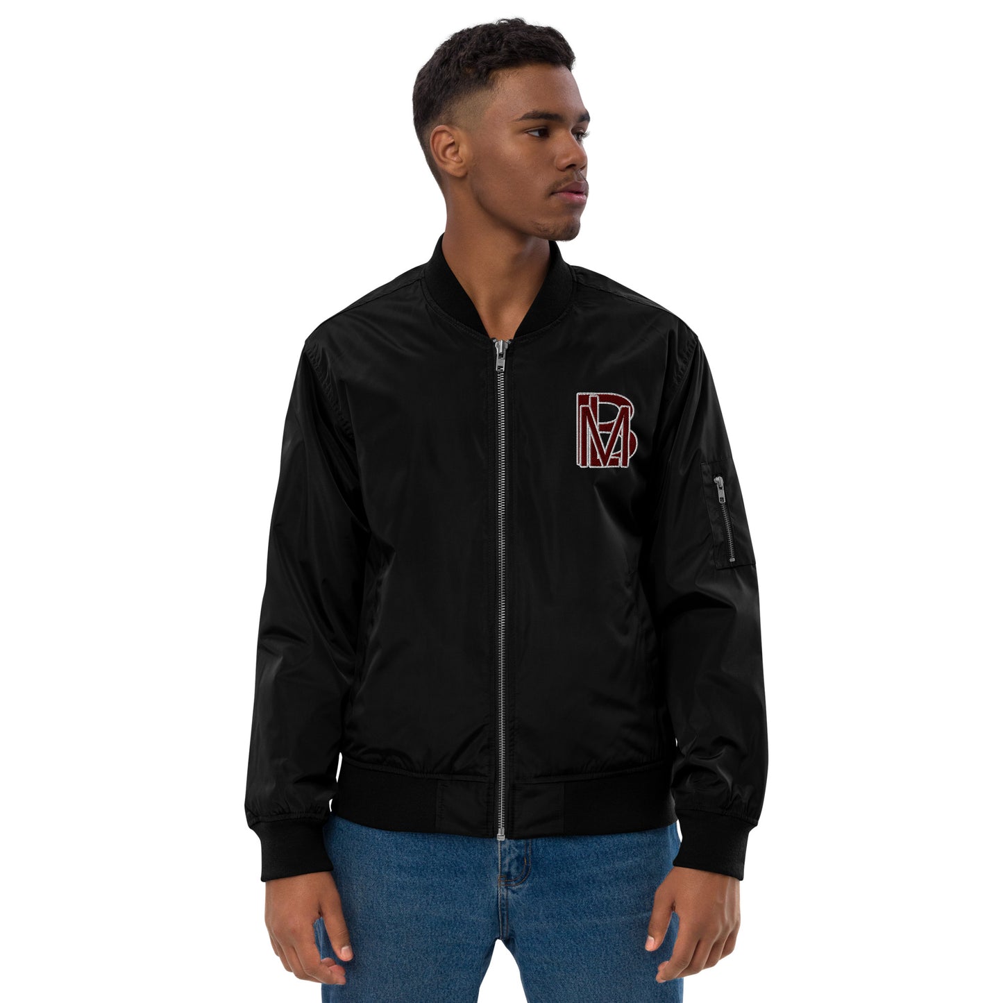 Black Like Me "U.S. Maroon" Premium recycled bomber jacket