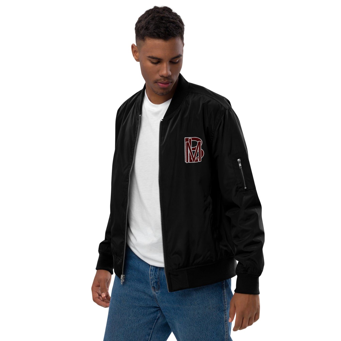 Black Like Me "U.S. Maroon" Premium recycled bomber jacket