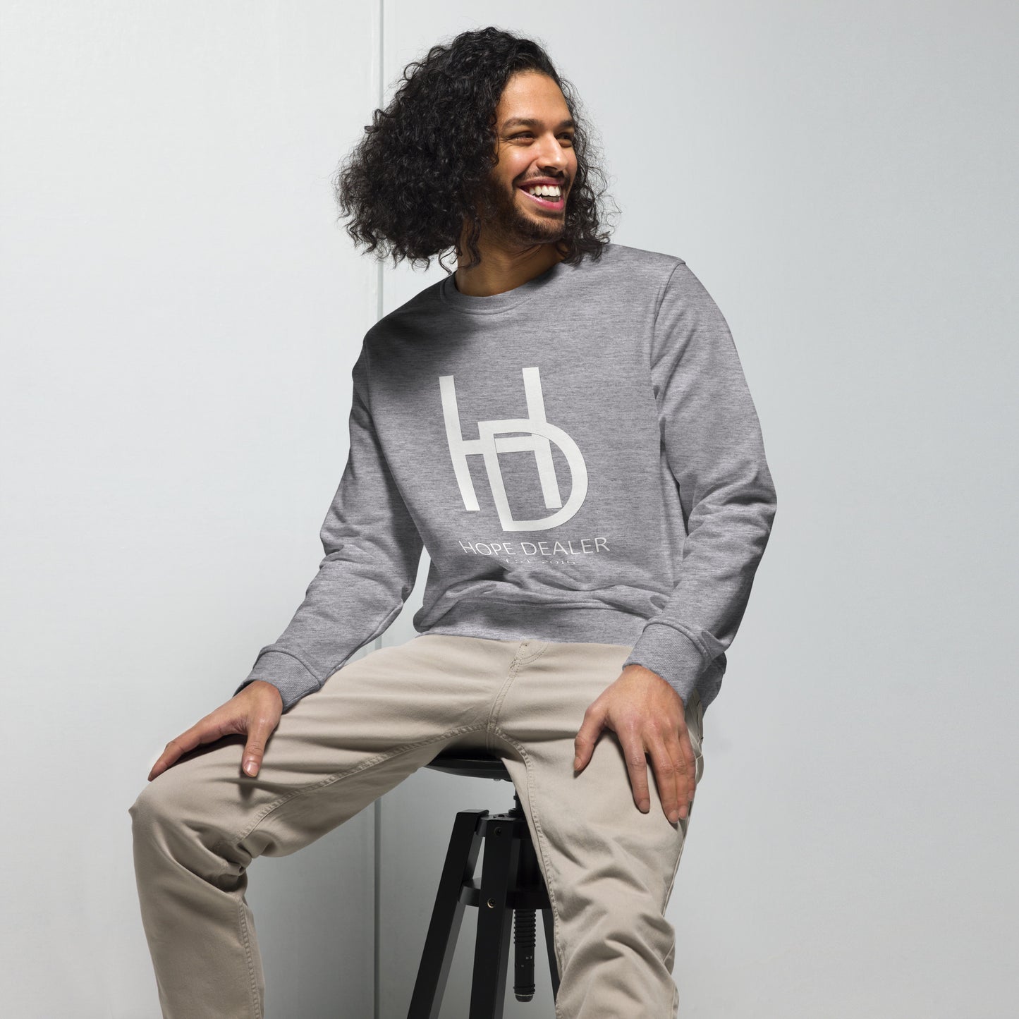 Hope Dealer "Baller Status" White Cloud Unisex organic sweatshirt