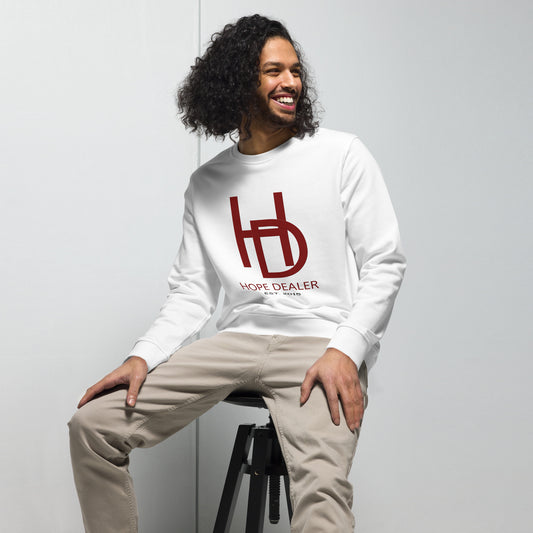 Hope Dealer "Baller Status" Signature Maroon Unisex organic sweatshirt