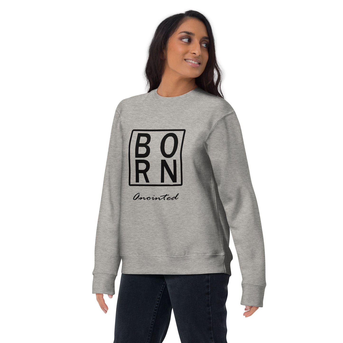 Born Anointed "Classic Logo" Blk Unisex Premium Sweatshirt