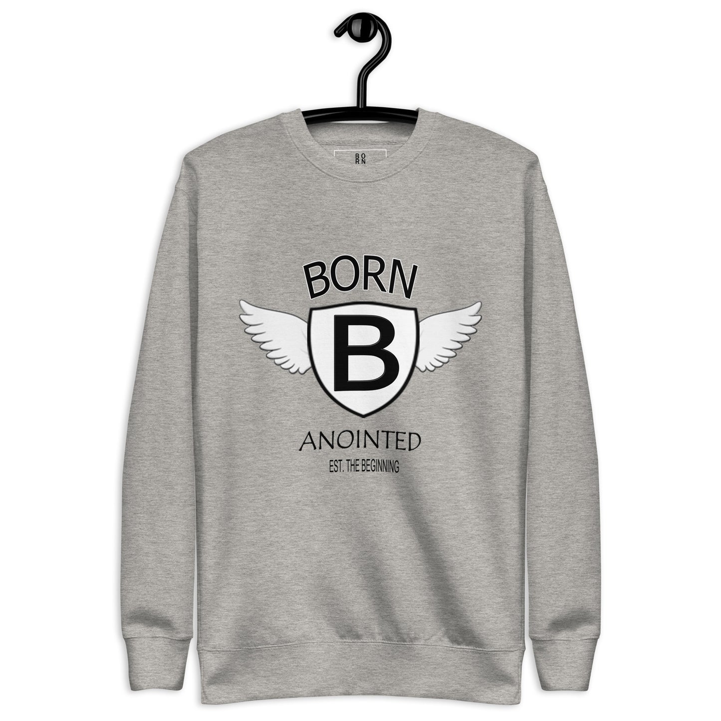 Born Anointed "Fly Angel " Blk Unisex Premium Sweatshirt