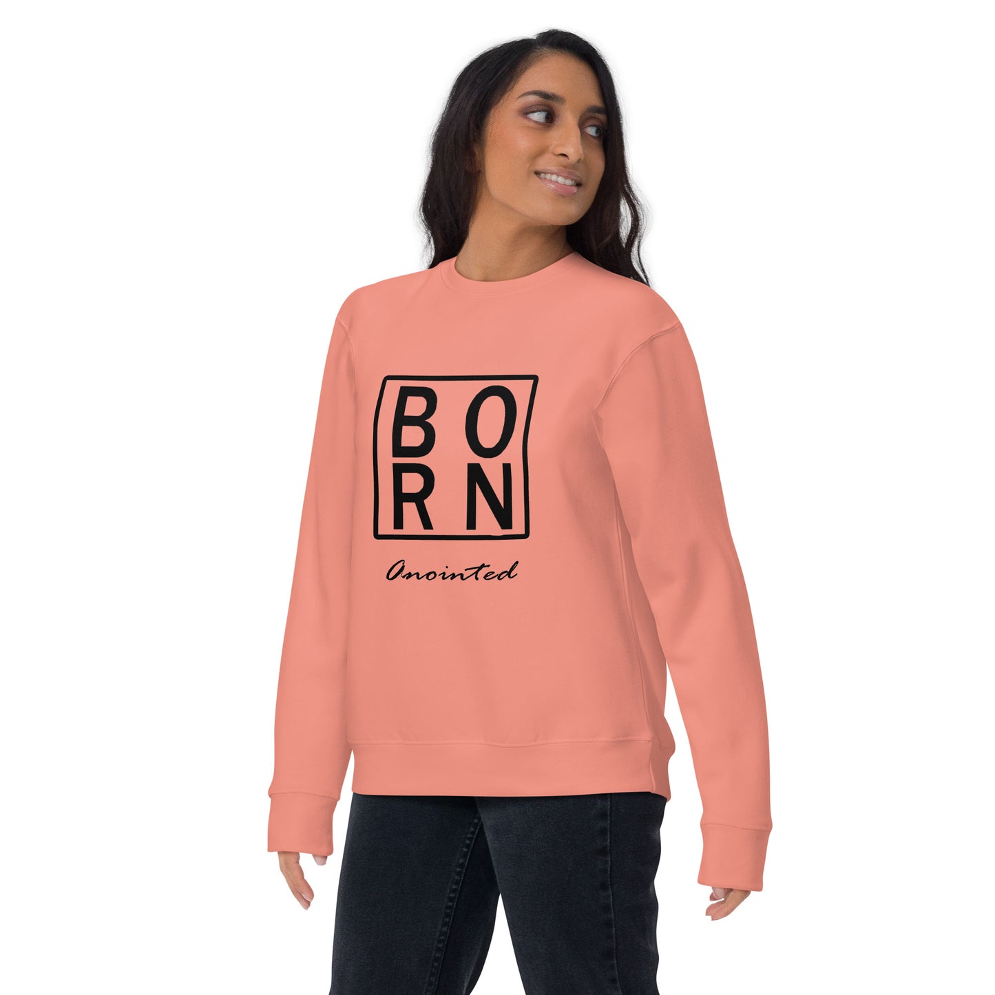 Born Anointed "Classic Logo" Blk Unisex Premium Sweatshirt