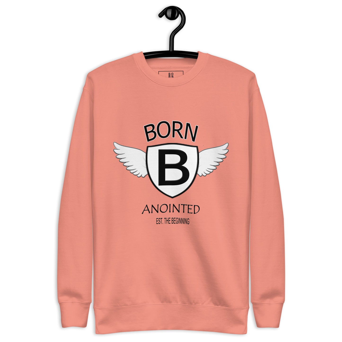 Born Anointed "Fly Angel " Blk Unisex Premium Sweatshirt