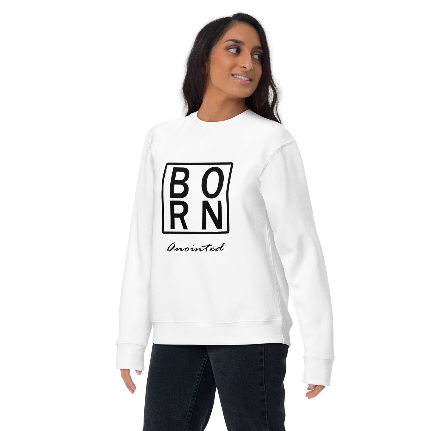 Born Anointed "Classic Logo" Blk Unisex Premium Sweatshirt