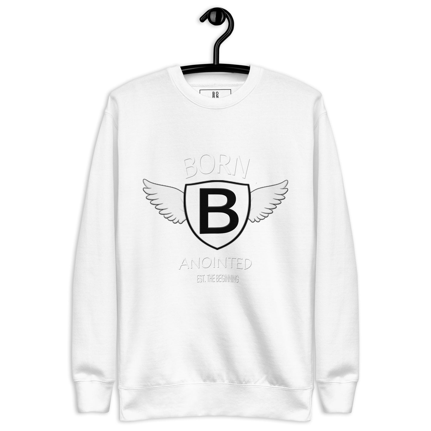 Born Anointed "Fly Angl" Wht Unisex Premium Sweatshirt