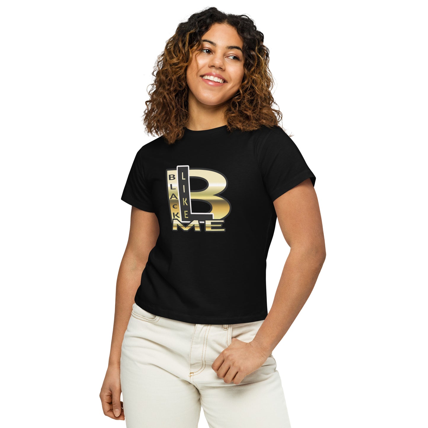 Black Like Me "Goldmine" Women’s high-waisted t-shirt