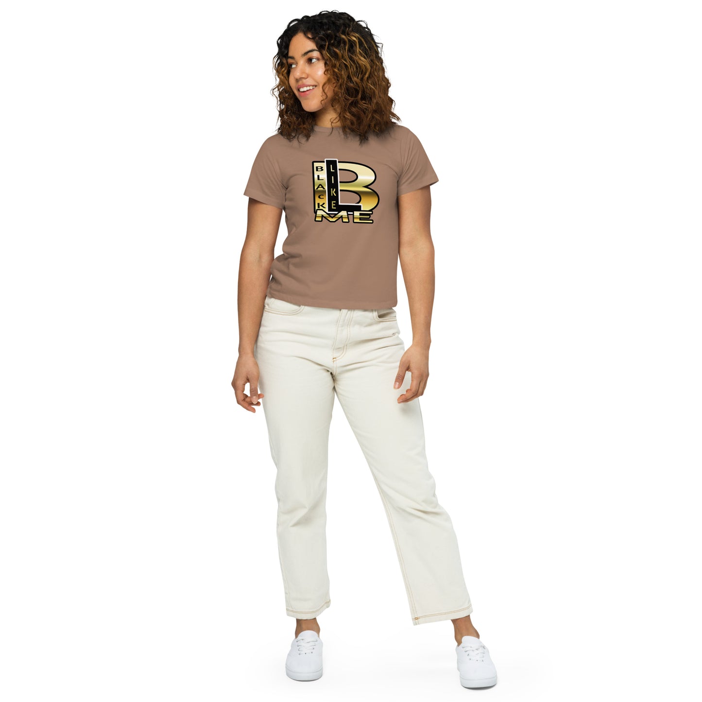 Black Like Me "Goldmine" Women’s high-waisted t-shirt