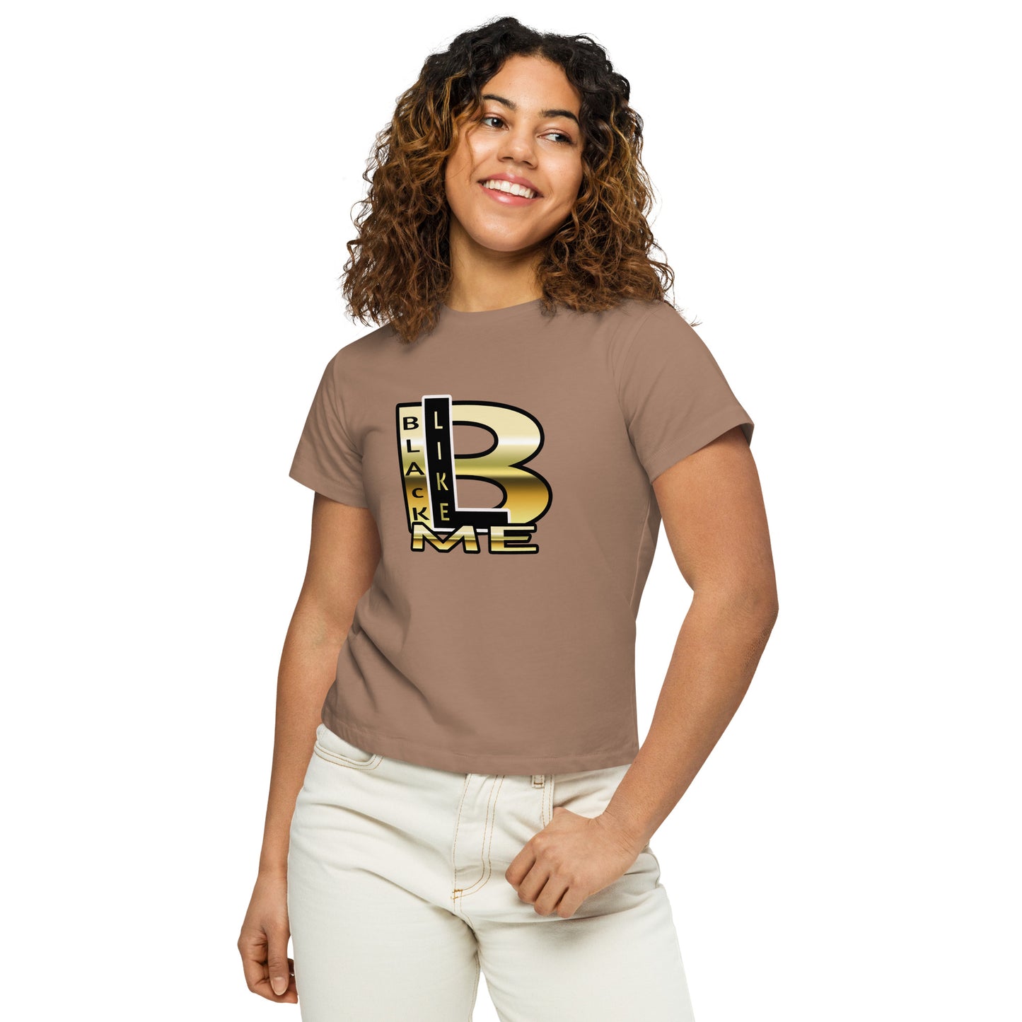 Black Like Me "Goldmine" Women’s high-waisted t-shirt