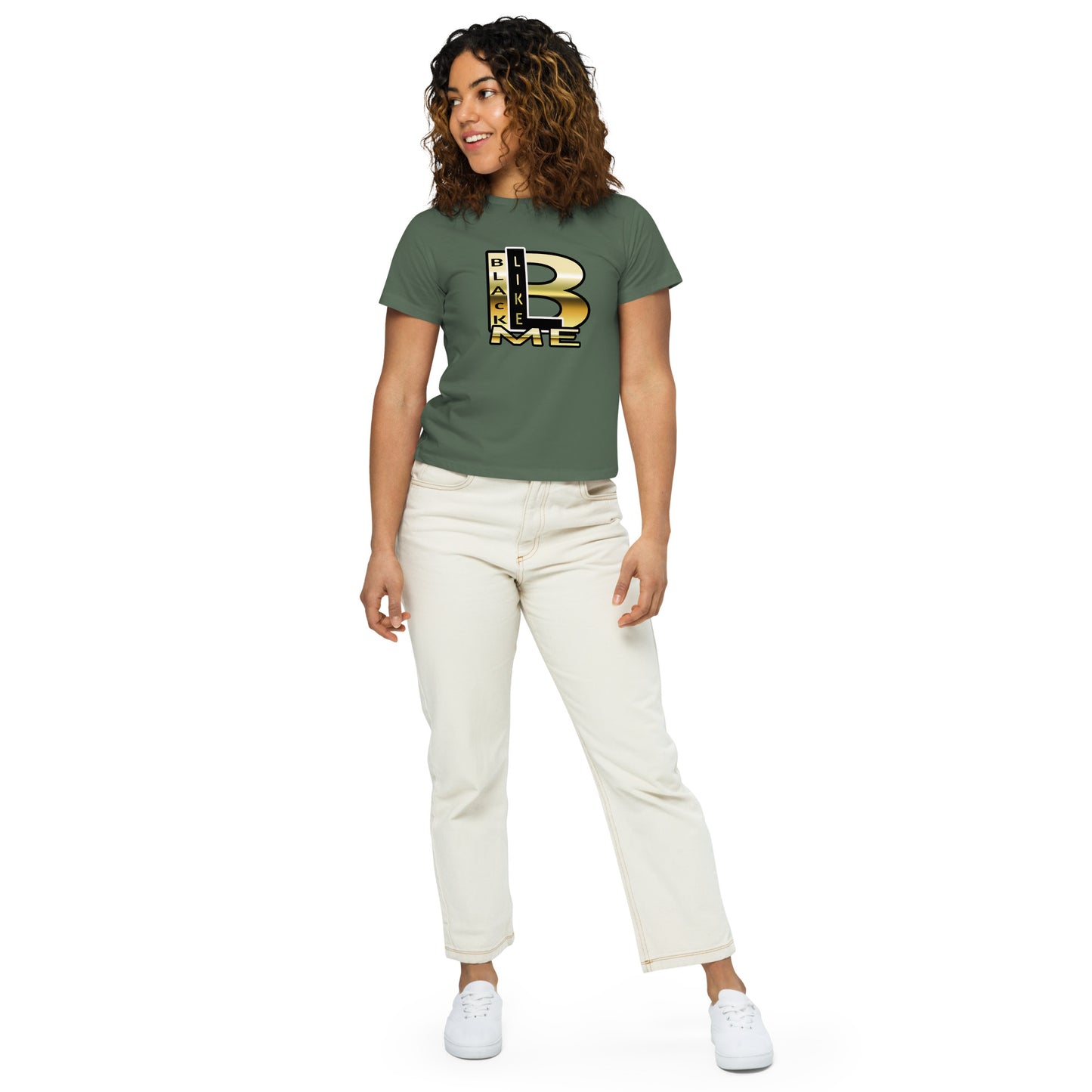 Black Like Me "Goldmine" Women’s high-waisted t-shirt