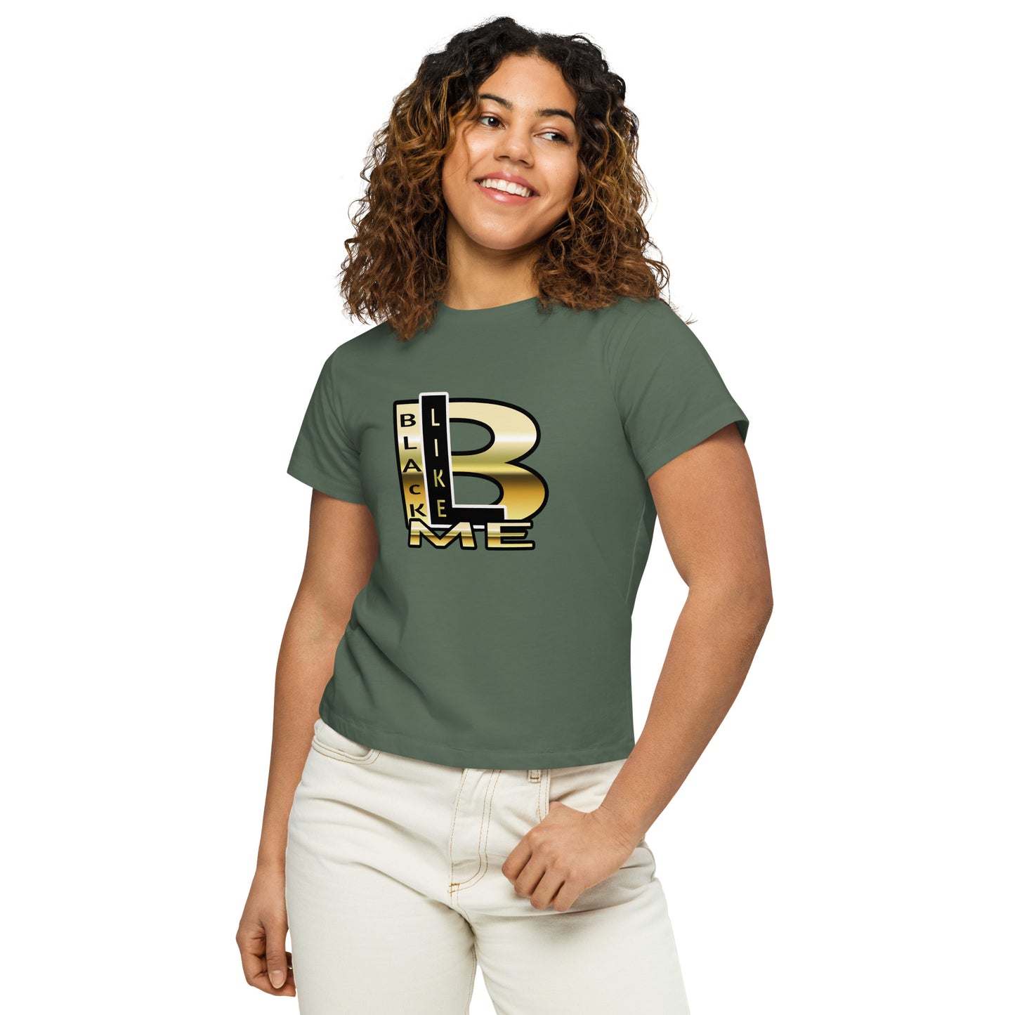 Black Like Me "Goldmine" Women’s high-waisted t-shirt