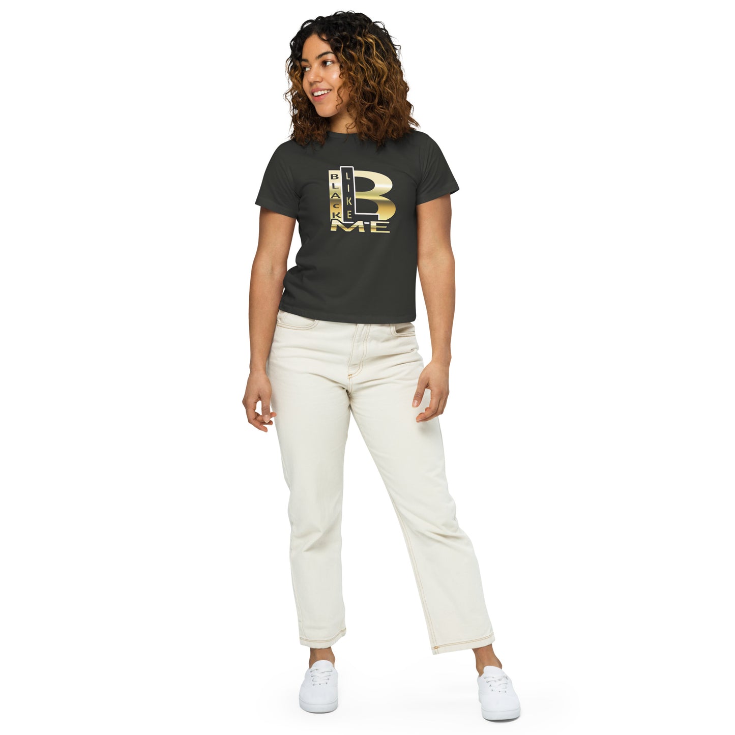 Black Like Me "Goldmine" Women’s high-waisted t-shirt