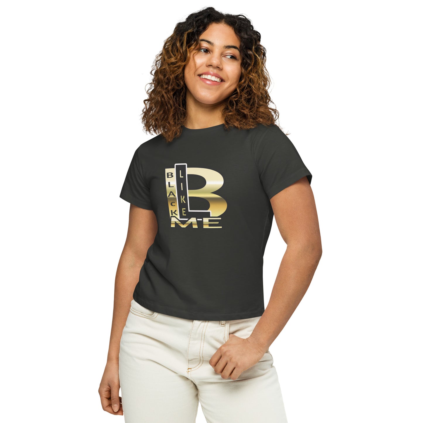 Black Like Me "Goldmine" Women’s high-waisted t-shirt