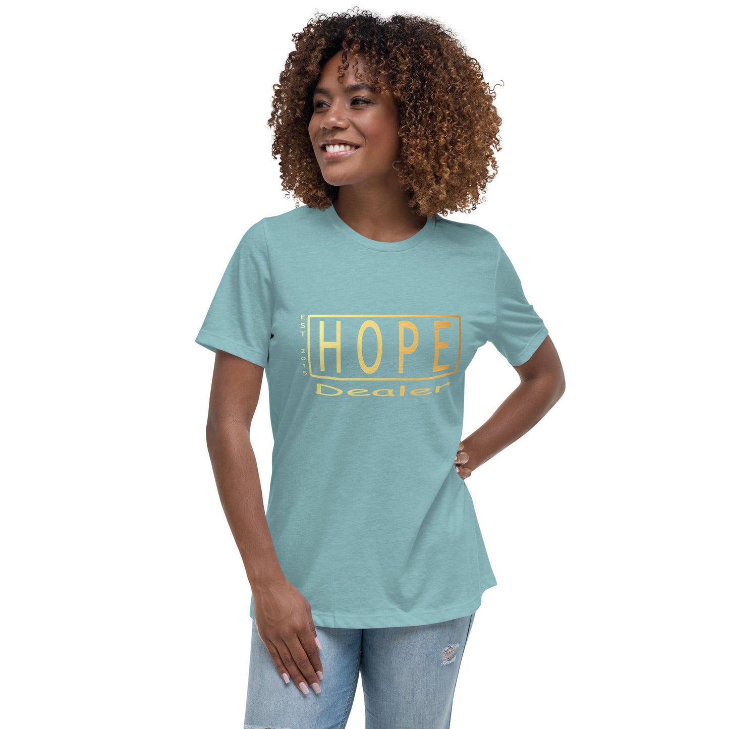 Hope Dealer "Gold Shimmer" Women's Relaxed T-Shirt