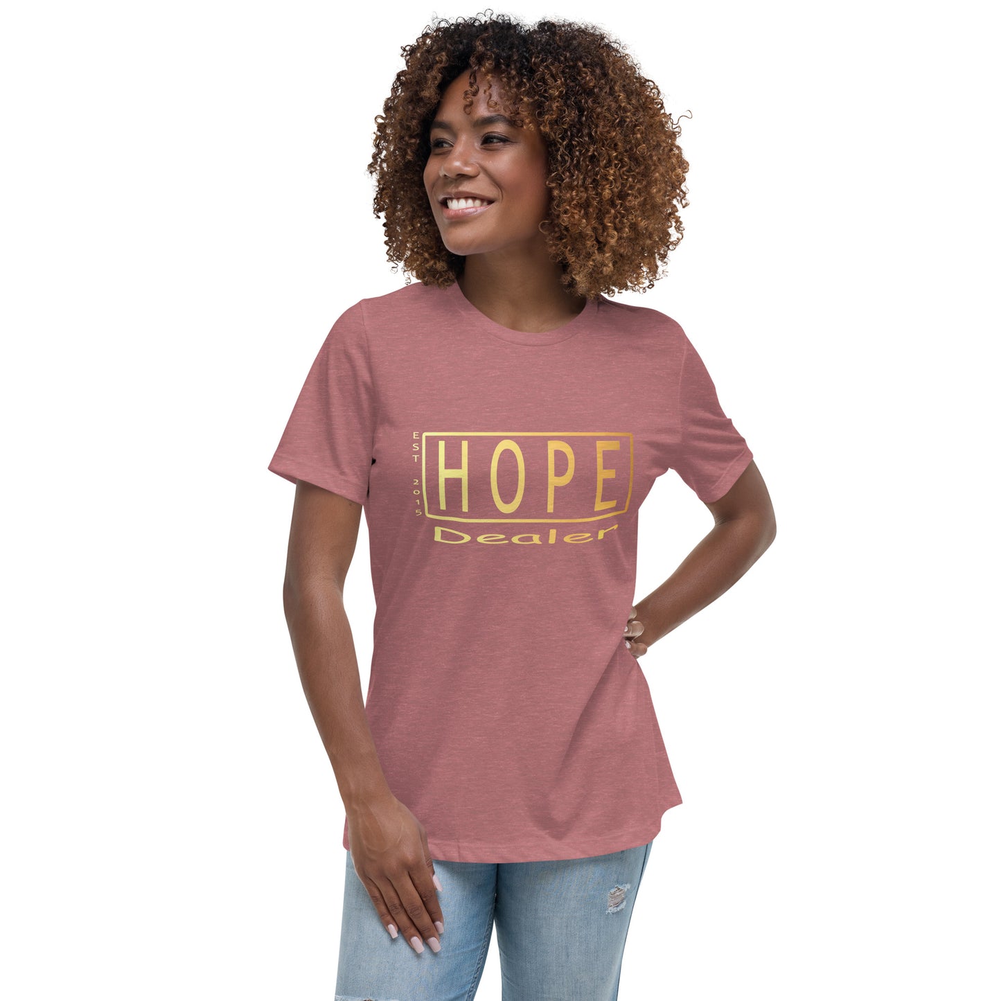 Hope Dealer "Gold Shimmer" Women's Relaxed T-Shirt