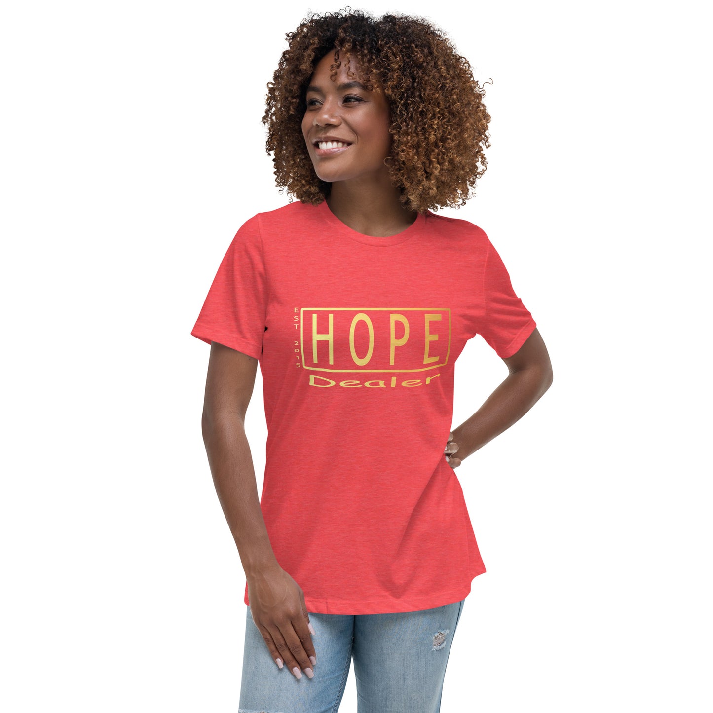 Hope Dealer "Gold Shimmer" Women's Relaxed T-Shirt