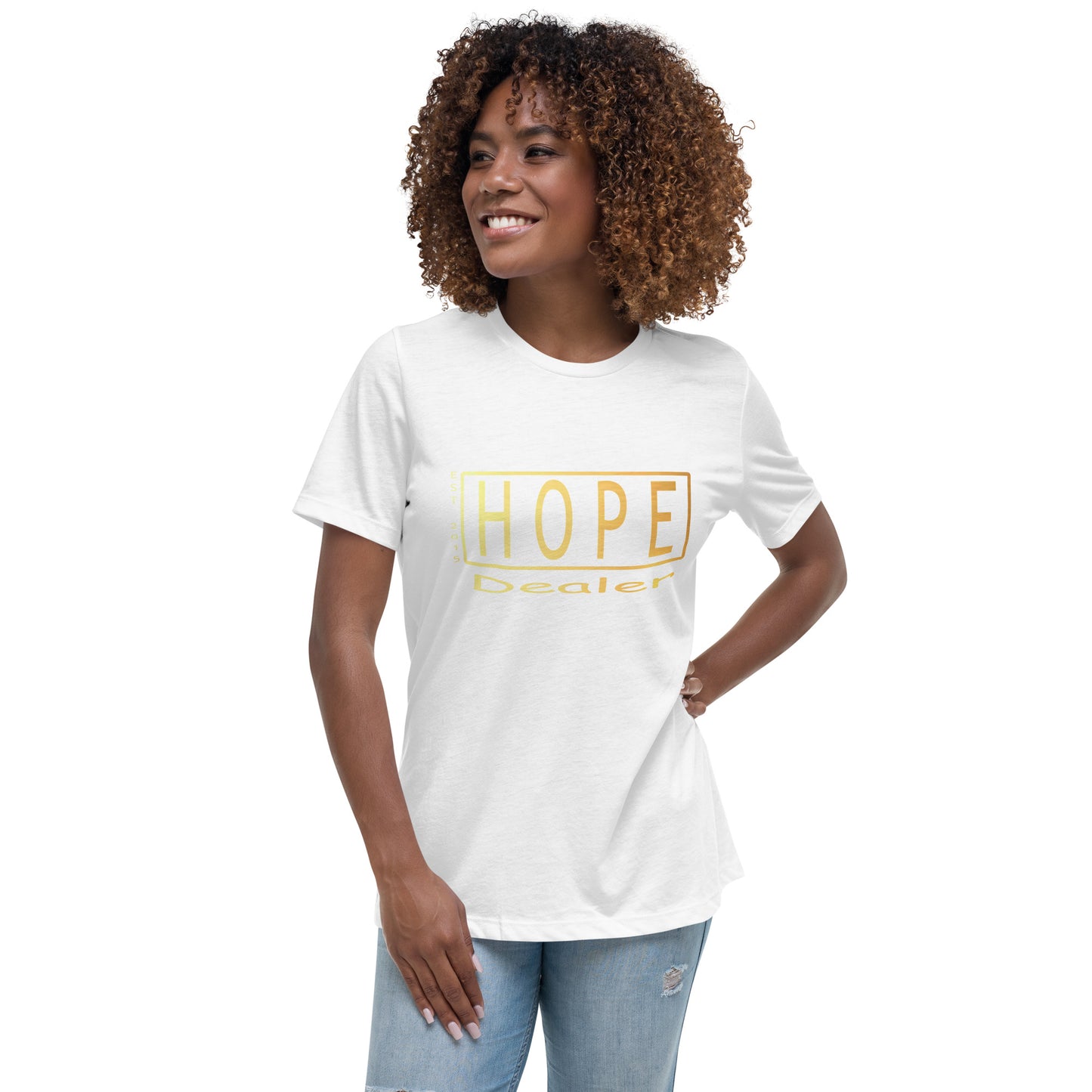 Hope Dealer "Gold Shimmer" Women's Relaxed T-Shirt