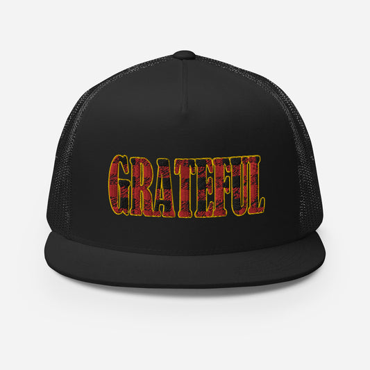 Grateful "Plaid Print" Bred Trucker Cap