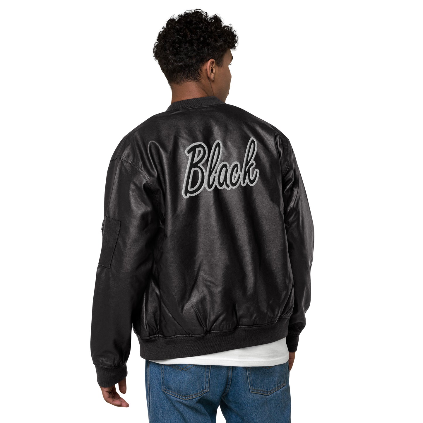 Black Like Me "Dlux" Luxury Leather Bomber Jacket