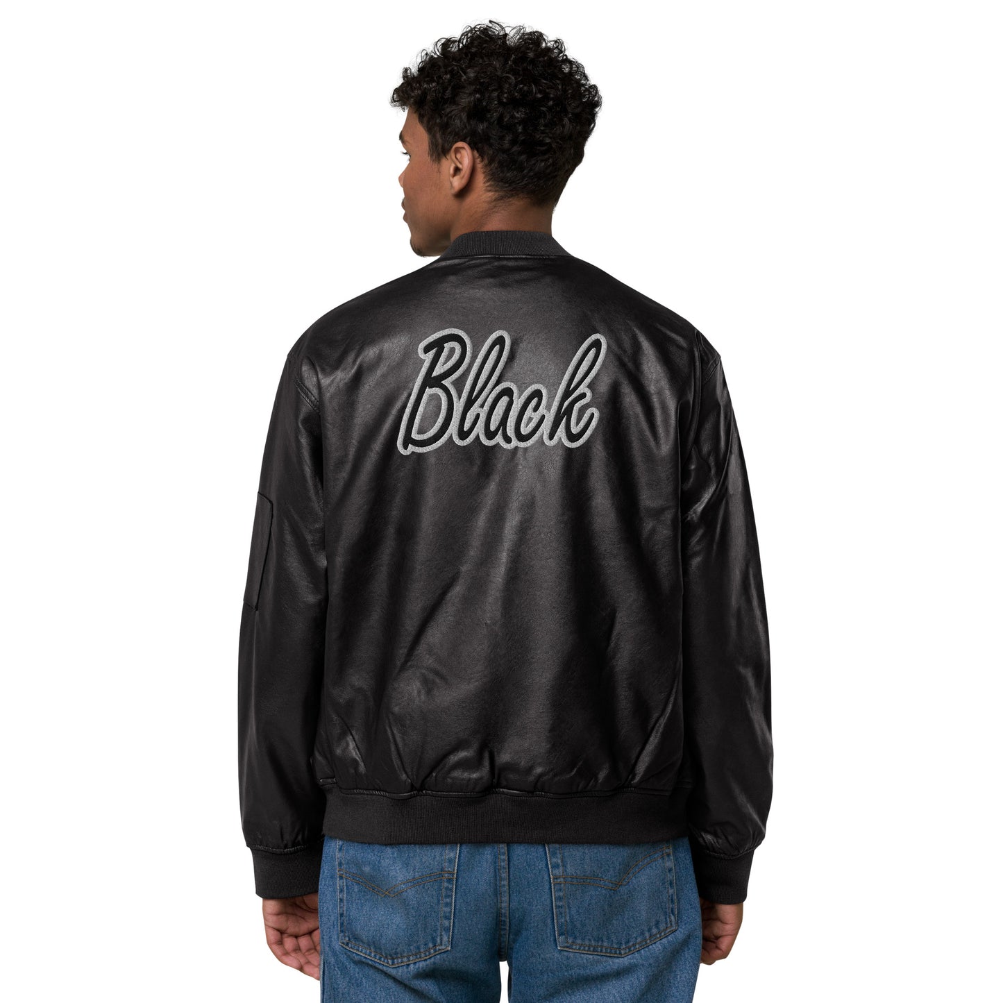 Black Like Me "Dlux" Luxury Leather Bomber Jacket