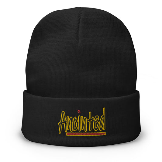 Anointed "Red Dot" Embroidered Beanie