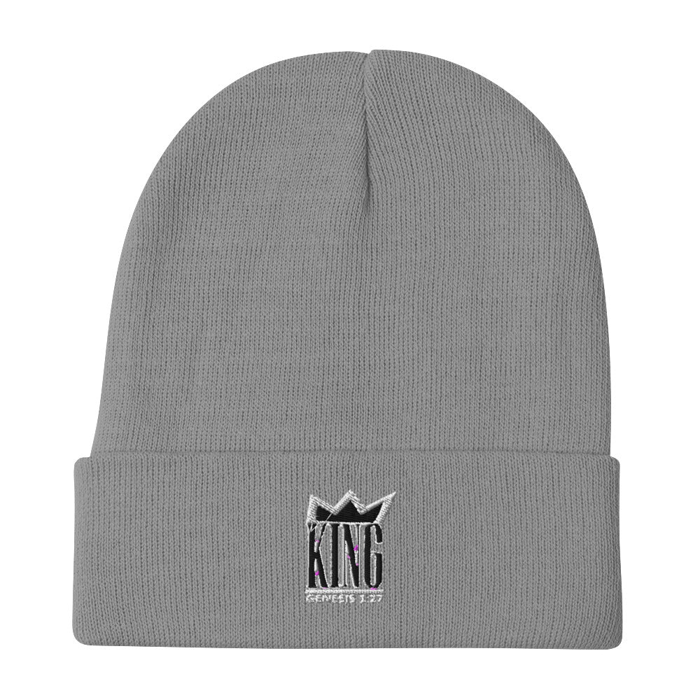 "Crown Me" King of Kings Embroidered Beanie