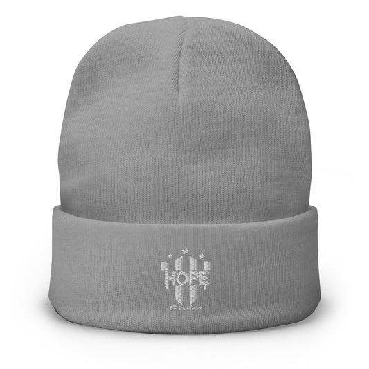 Hope Dealer "Wht Shield" Embroidered Beanie