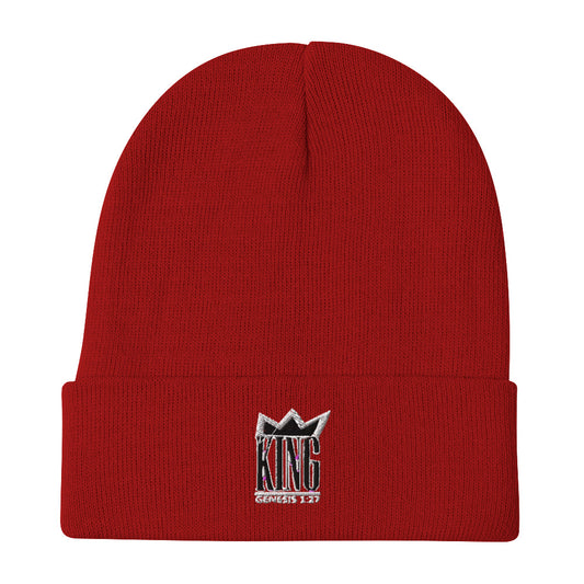 "Crown Me" King of Kings Embroidered Beanie